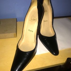 Christian Louboutin So Kate 120 black patent pumps